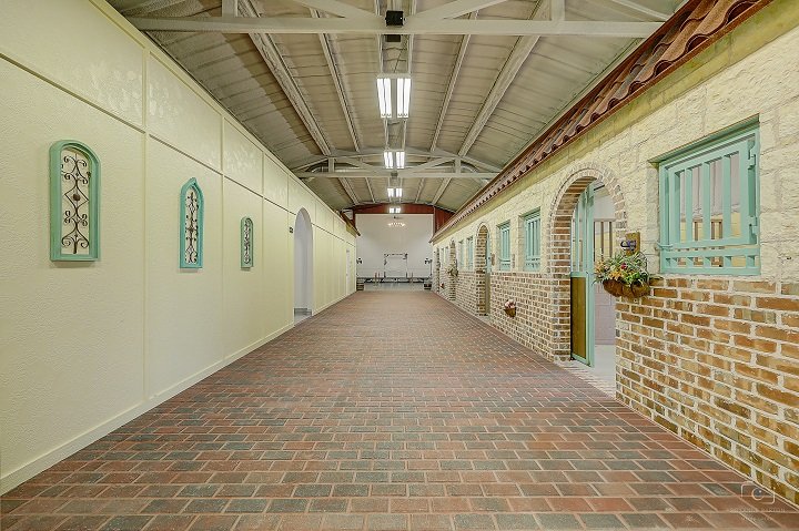 Royal walkway to indoor hall